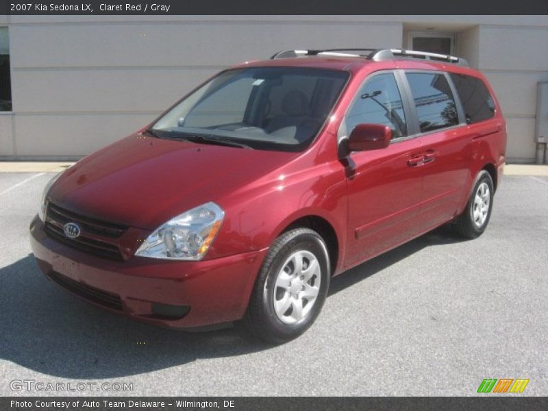 Claret Red / Gray 2007 Kia Sedona LX