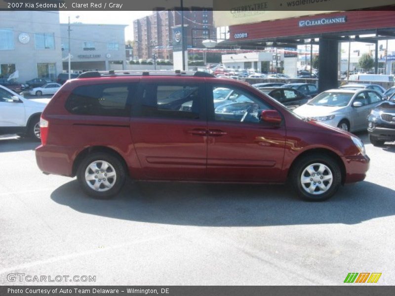Claret Red / Gray 2007 Kia Sedona LX