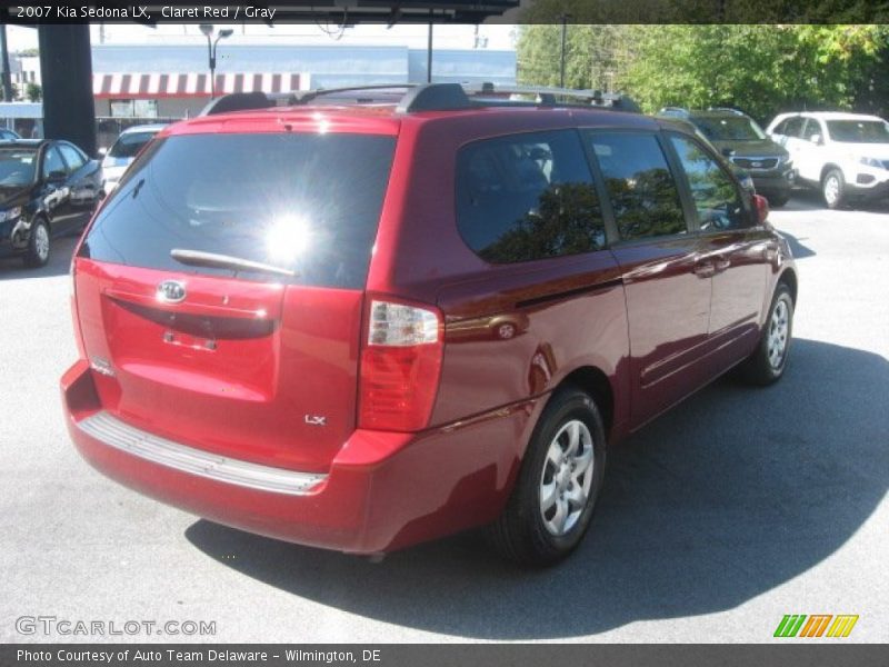 Claret Red / Gray 2007 Kia Sedona LX