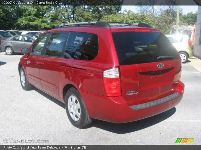 Claret Red / Gray 2007 Kia Sedona LX