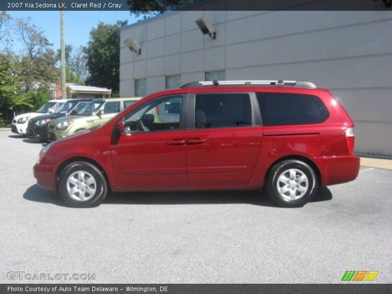 Claret Red / Gray 2007 Kia Sedona LX