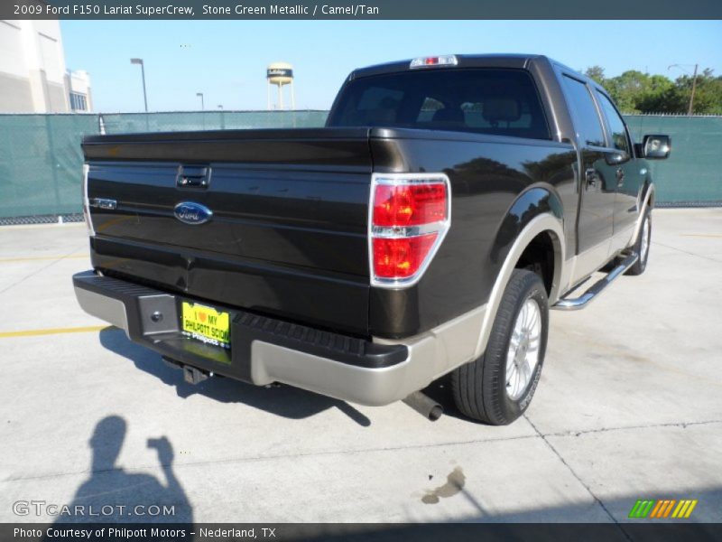 Stone Green Metallic / Camel/Tan 2009 Ford F150 Lariat SuperCrew