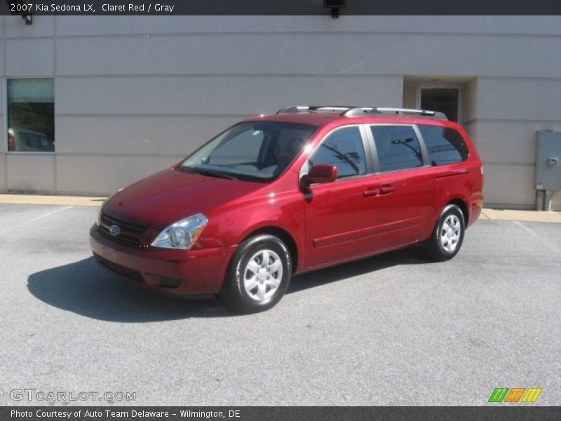 Claret Red / Gray 2007 Kia Sedona LX