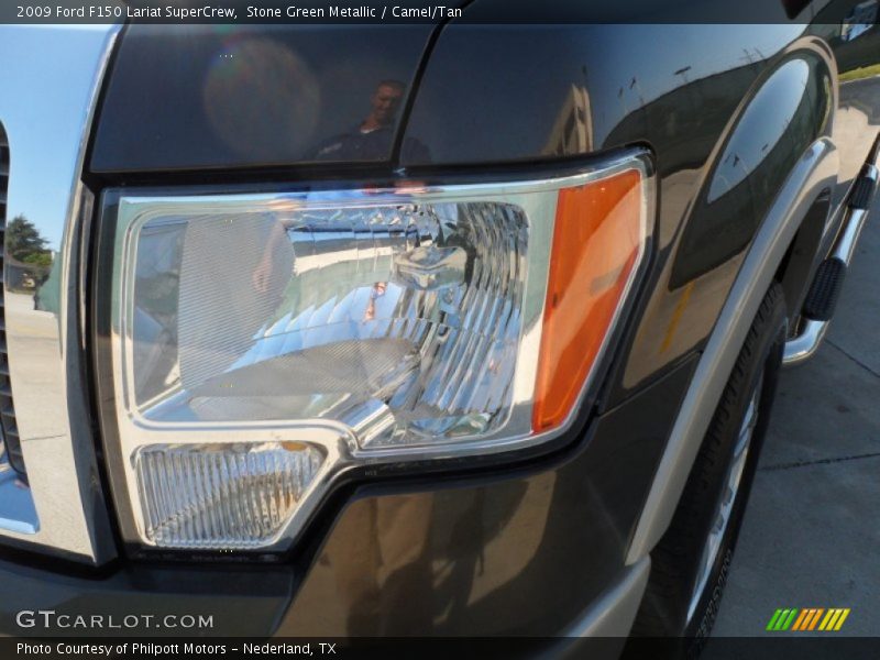 Stone Green Metallic / Camel/Tan 2009 Ford F150 Lariat SuperCrew