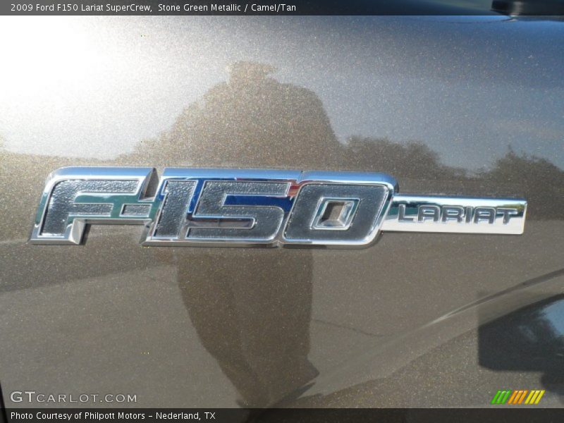 Stone Green Metallic / Camel/Tan 2009 Ford F150 Lariat SuperCrew