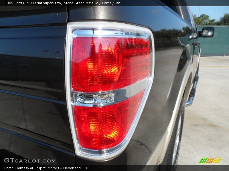Stone Green Metallic / Camel/Tan 2009 Ford F150 Lariat SuperCrew