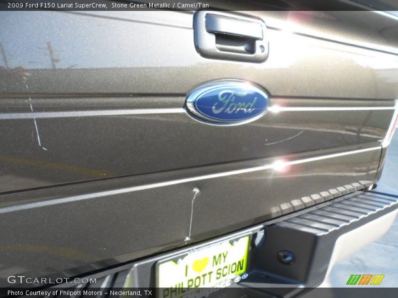 Stone Green Metallic / Camel/Tan 2009 Ford F150 Lariat SuperCrew