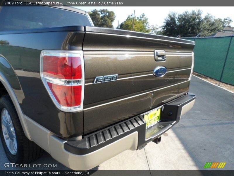 Stone Green Metallic / Camel/Tan 2009 Ford F150 Lariat SuperCrew