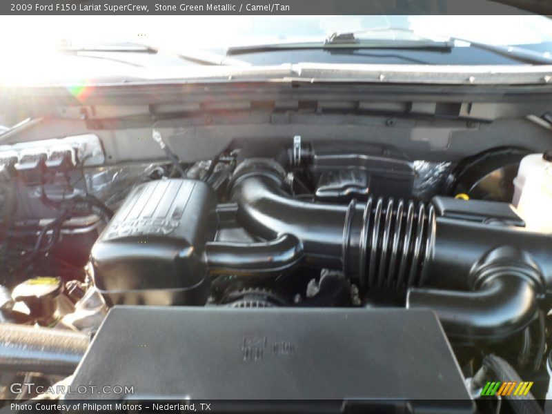 Stone Green Metallic / Camel/Tan 2009 Ford F150 Lariat SuperCrew