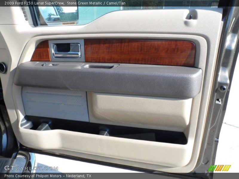 Stone Green Metallic / Camel/Tan 2009 Ford F150 Lariat SuperCrew