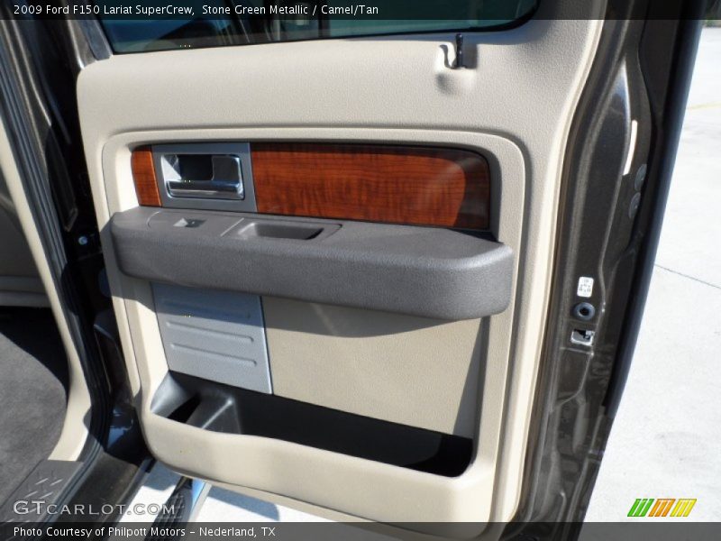 Stone Green Metallic / Camel/Tan 2009 Ford F150 Lariat SuperCrew