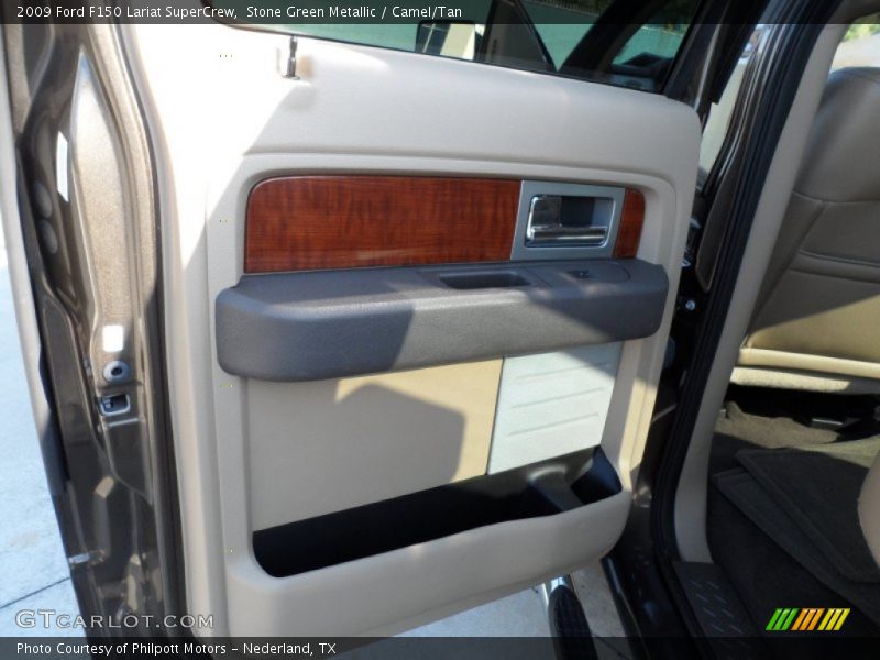 Stone Green Metallic / Camel/Tan 2009 Ford F150 Lariat SuperCrew