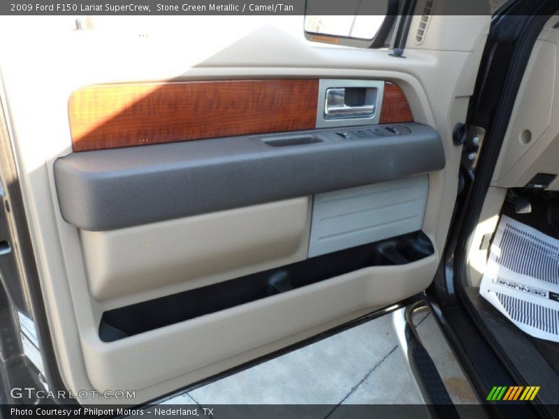 Stone Green Metallic / Camel/Tan 2009 Ford F150 Lariat SuperCrew