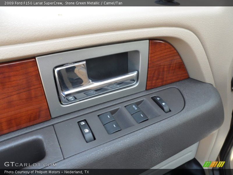 Stone Green Metallic / Camel/Tan 2009 Ford F150 Lariat SuperCrew