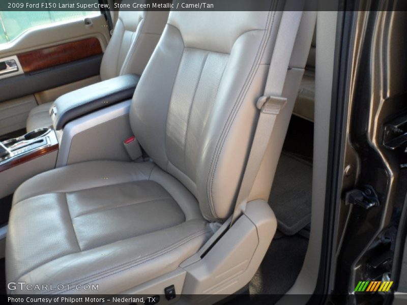 Stone Green Metallic / Camel/Tan 2009 Ford F150 Lariat SuperCrew