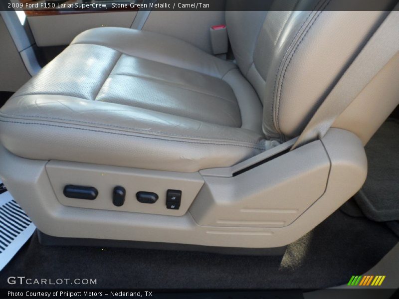 Stone Green Metallic / Camel/Tan 2009 Ford F150 Lariat SuperCrew