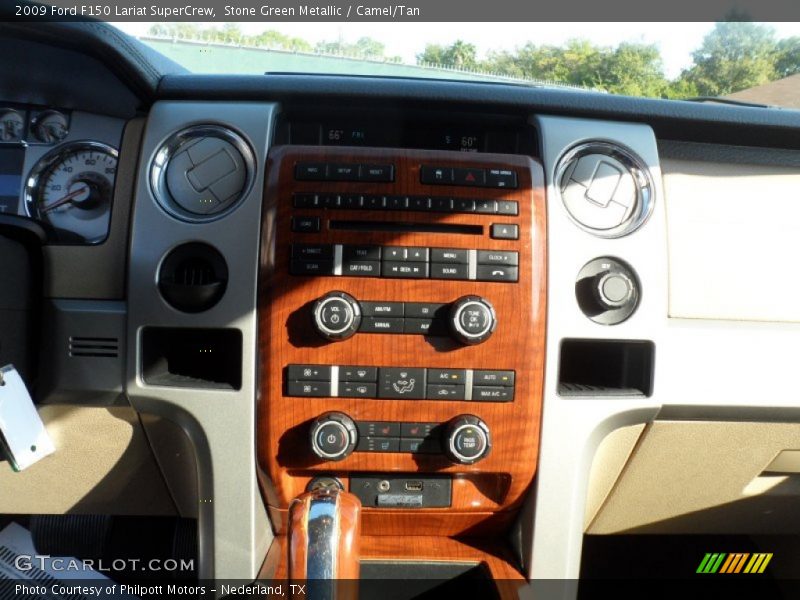 Stone Green Metallic / Camel/Tan 2009 Ford F150 Lariat SuperCrew