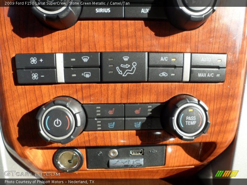 Stone Green Metallic / Camel/Tan 2009 Ford F150 Lariat SuperCrew