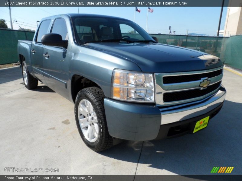 Blue Granite Metallic / Light Titanium/Dark Titanium Gray 2007 Chevrolet Silverado 1500 LT Crew Cab