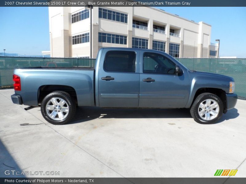 Blue Granite Metallic / Light Titanium/Dark Titanium Gray 2007 Chevrolet Silverado 1500 LT Crew Cab