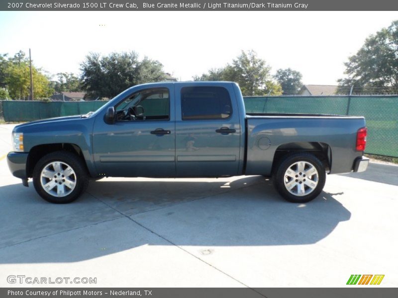 Blue Granite Metallic / Light Titanium/Dark Titanium Gray 2007 Chevrolet Silverado 1500 LT Crew Cab