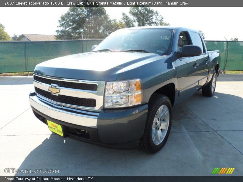 Blue Granite Metallic / Light Titanium/Dark Titanium Gray 2007 Chevrolet Silverado 1500 LT Crew Cab