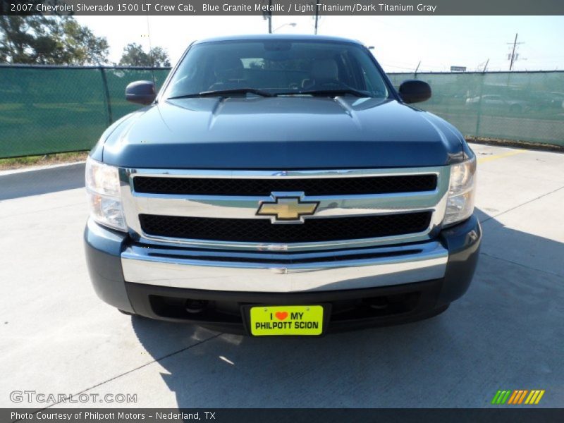 Blue Granite Metallic / Light Titanium/Dark Titanium Gray 2007 Chevrolet Silverado 1500 LT Crew Cab