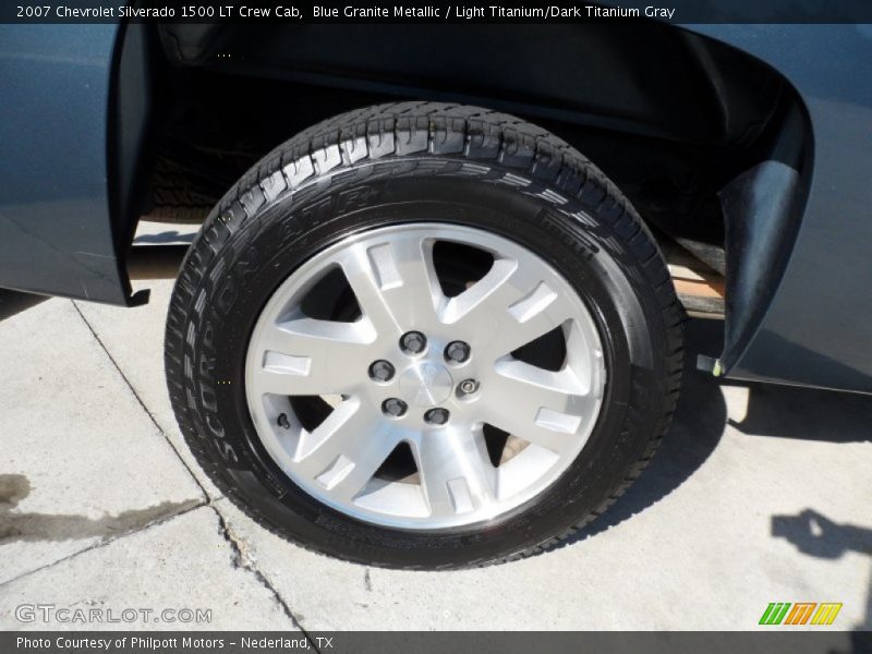 Blue Granite Metallic / Light Titanium/Dark Titanium Gray 2007 Chevrolet Silverado 1500 LT Crew Cab