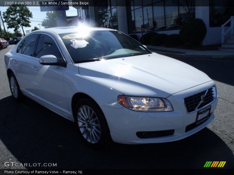 Ice White / Sandstone Beige 2008 Volvo S80 3.2