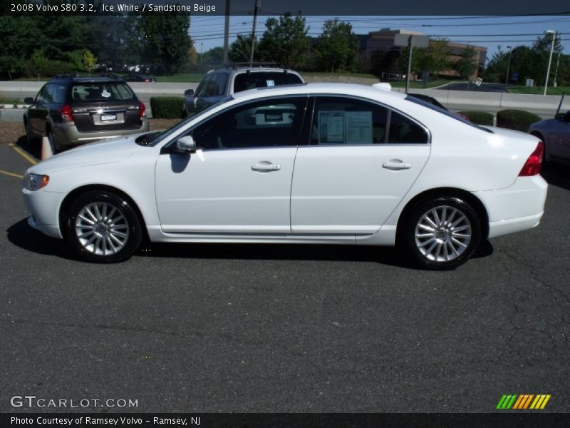 Ice White / Sandstone Beige 2008 Volvo S80 3.2