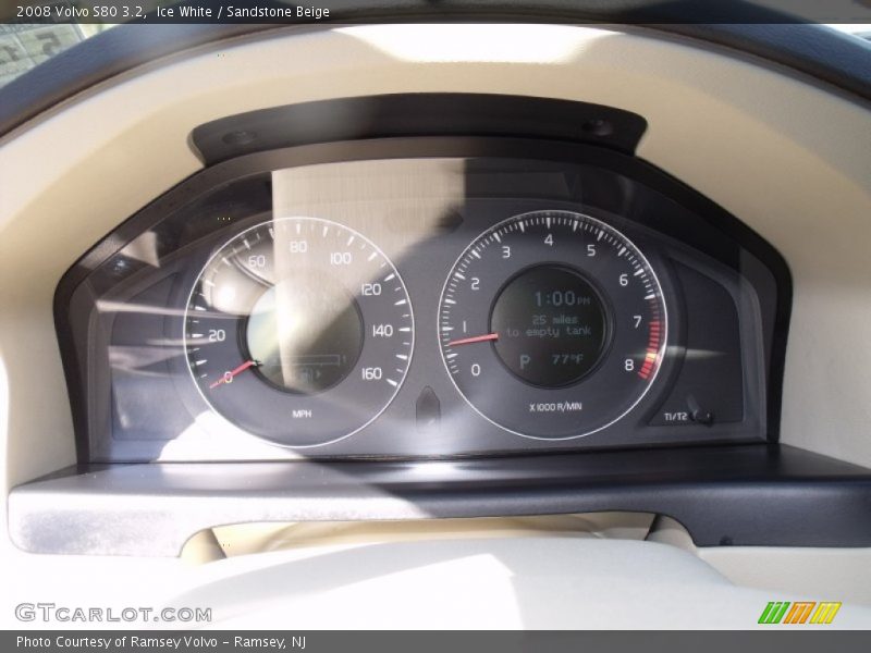 Ice White / Sandstone Beige 2008 Volvo S80 3.2