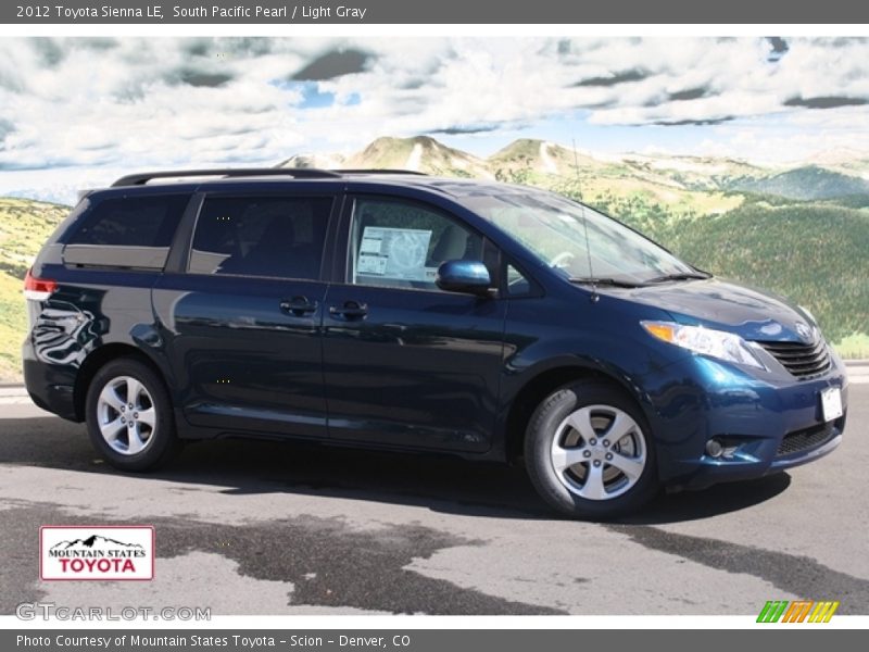 South Pacific Pearl / Light Gray 2012 Toyota Sienna LE