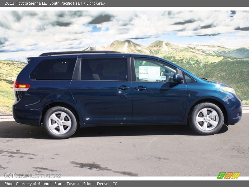 South Pacific Pearl / Light Gray 2012 Toyota Sienna LE