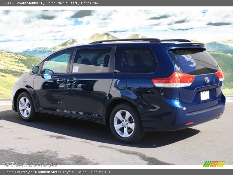 South Pacific Pearl / Light Gray 2012 Toyota Sienna LE