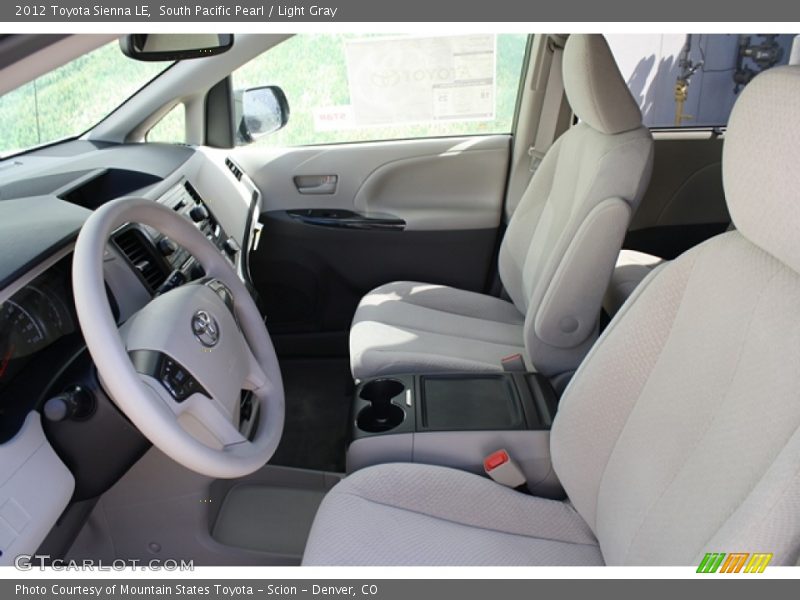 South Pacific Pearl / Light Gray 2012 Toyota Sienna LE