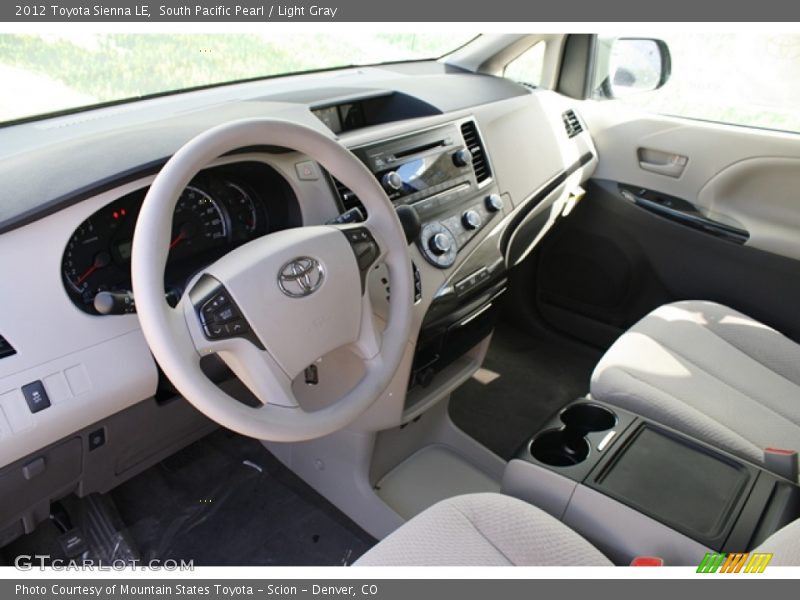 South Pacific Pearl / Light Gray 2012 Toyota Sienna LE