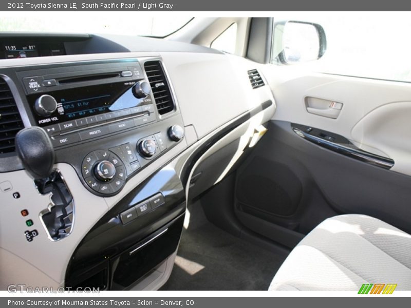 South Pacific Pearl / Light Gray 2012 Toyota Sienna LE