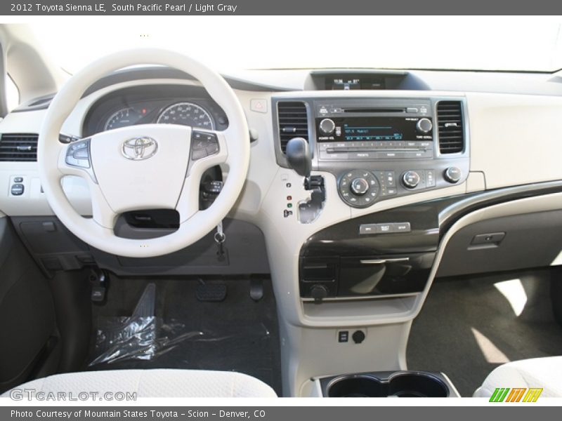 South Pacific Pearl / Light Gray 2012 Toyota Sienna LE