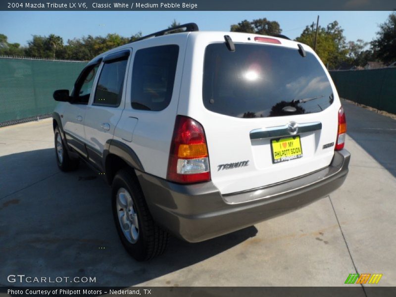 Classic White / Medium Pebble Beige 2004 Mazda Tribute LX V6