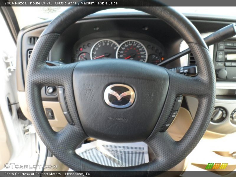 Classic White / Medium Pebble Beige 2004 Mazda Tribute LX V6