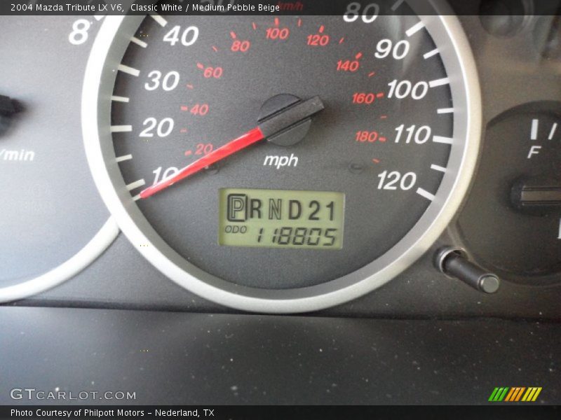 Classic White / Medium Pebble Beige 2004 Mazda Tribute LX V6