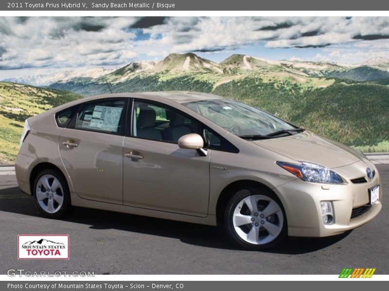 Sandy Beach Metallic / Bisque 2011 Toyota Prius Hybrid V