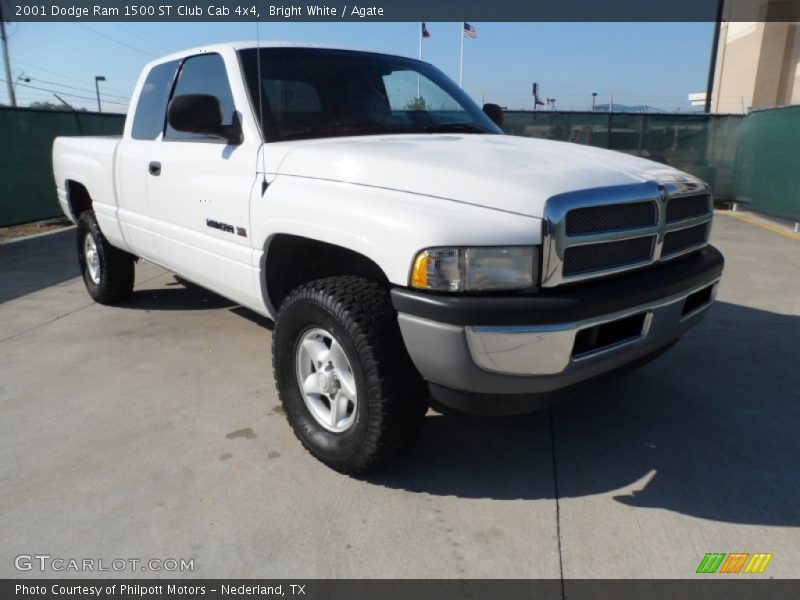 Bright White / Agate 2001 Dodge Ram 1500 ST Club Cab 4x4