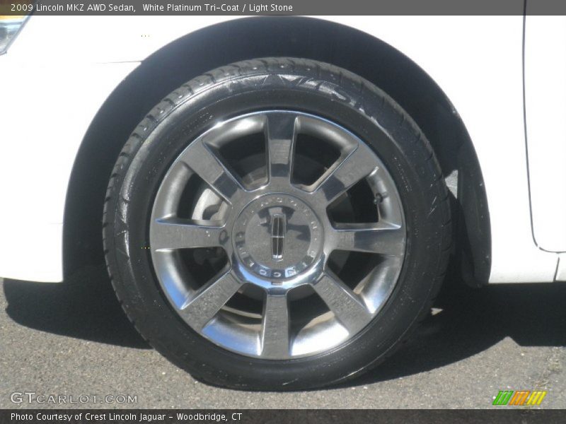 White Platinum Tri-Coat / Light Stone 2009 Lincoln MKZ AWD Sedan