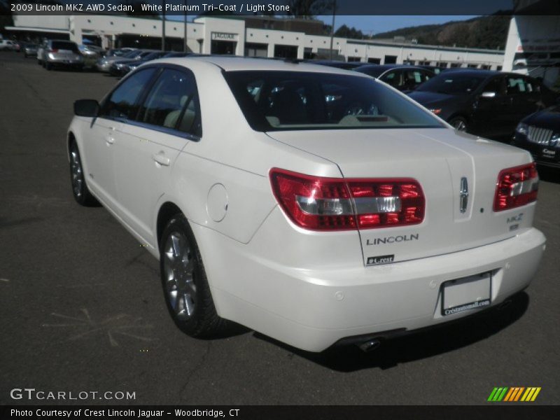 White Platinum Tri-Coat / Light Stone 2009 Lincoln MKZ AWD Sedan