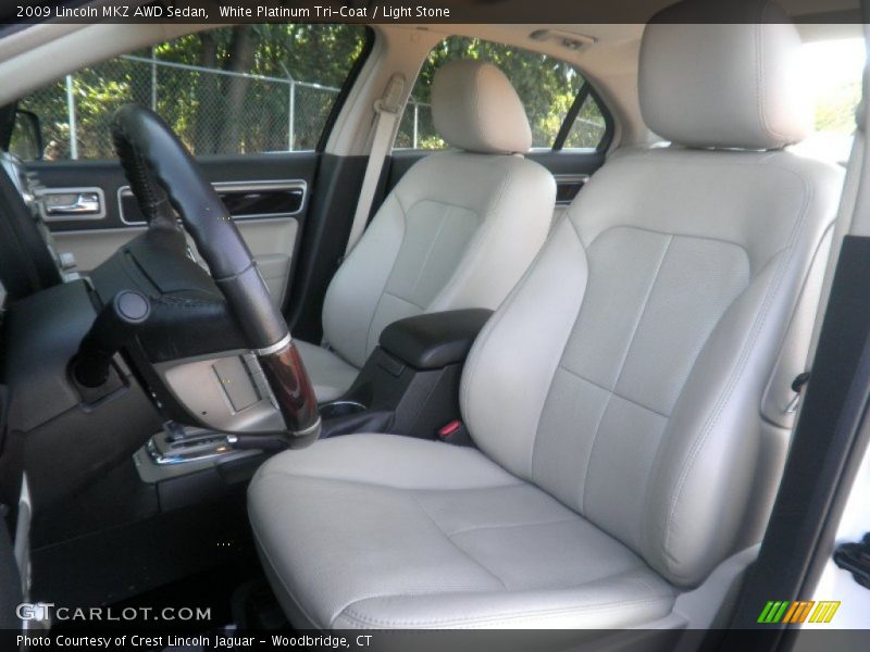 White Platinum Tri-Coat / Light Stone 2009 Lincoln MKZ AWD Sedan