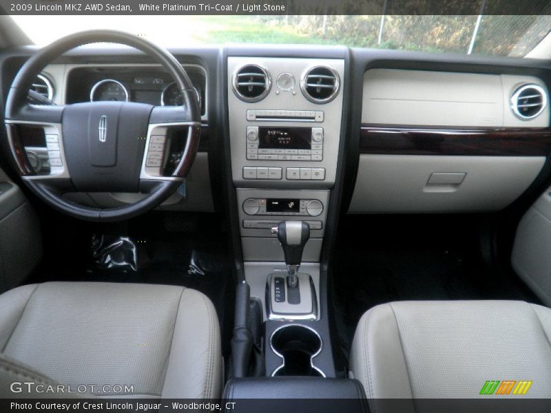 White Platinum Tri-Coat / Light Stone 2009 Lincoln MKZ AWD Sedan