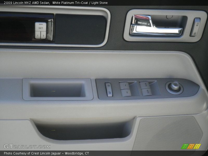 White Platinum Tri-Coat / Light Stone 2009 Lincoln MKZ AWD Sedan