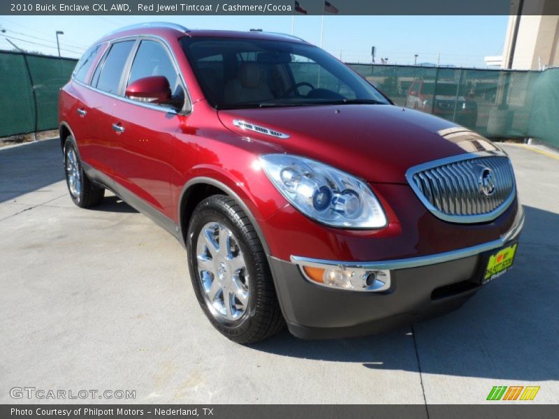Red Jewel Tintcoat / Cashmere/Cocoa 2010 Buick Enclave CXL AWD