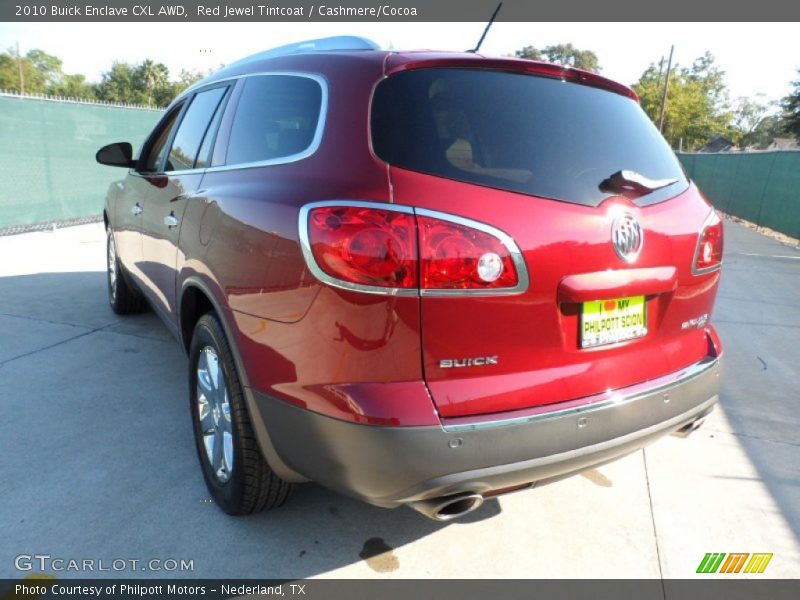 Red Jewel Tintcoat / Cashmere/Cocoa 2010 Buick Enclave CXL AWD